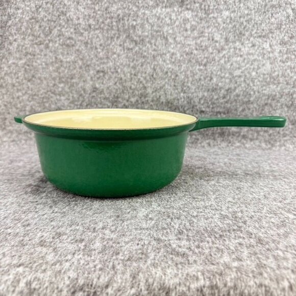 Le Creuset #22 8 inch Multifunction Enameled Green Cast Iron Saucepan Pot NO LID - Picture 1 of 10